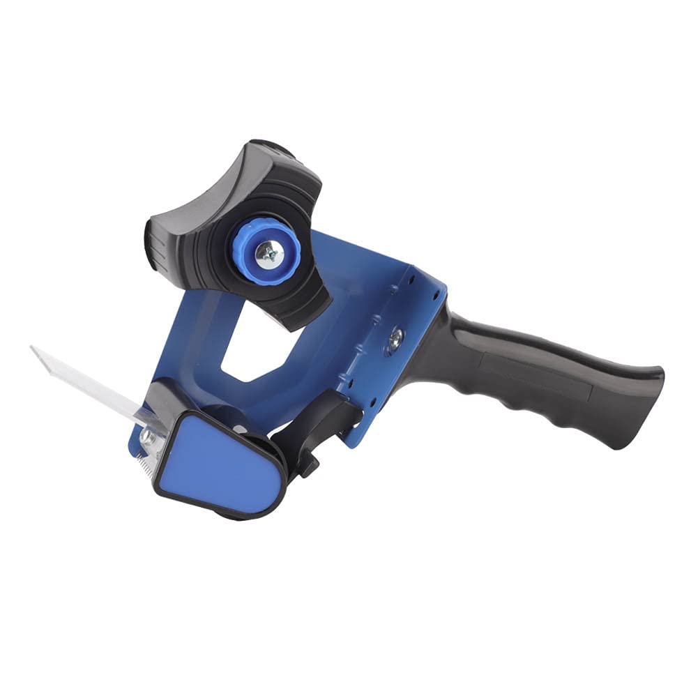 Tape Cutter, Heavy Duty Plastic and Metal Tape Dispenser Gun with Stainless Steel Teeth for Packing Moving Box Carton Sealing