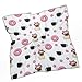 LITPUZC Womens Funny Dogs Pug Puppies Pattern Donut Coffee Satin Hair Scarves Fashion Satin Neck Scarf 27 Inch, Silk Like Hair Wrapping Headscarf Bandanas