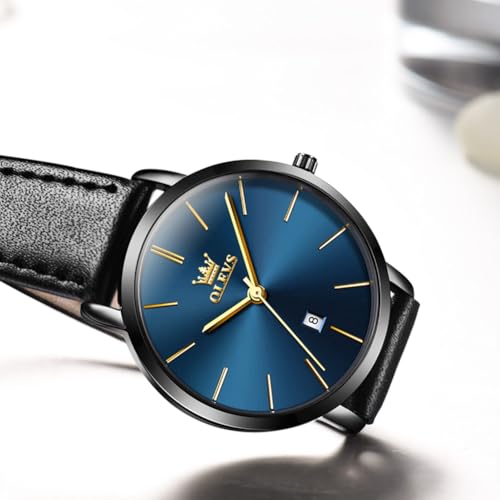 Image of OLEVS Womens Watch Minimalist Simple Slim Thin Original Analog Quartz Dress Wrist Watches Stainless Steel Mesh or Leather Strap Waterproof Watches for Ladies