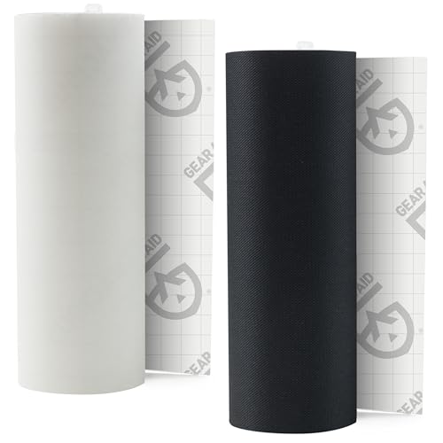 Image of GEAR AID Tenacious Tape 3 inch x 20 inch Nylon Fabric Repair, Black /Clear, 2 Rolls | Peel-and-Stick Repair Tape That Fixes Holes and Rips in Puffy Jackets, Rain Gear, Tents, Sleeping Bags and Outdoor Gear.