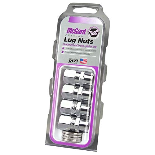 Image of McGard 60128 Chrome Racing .490 inch Shank Style Lug Nut Set (7 /16 inch - 20 Thread Size) - Set of 4