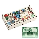 Weihnachts Geldhalter,Festlicher hohler Geldhalter | Hölzerne Weihnachtsmünzenbox - Für Hochzeiten Partys Versammlungen Abschlussfeiern Zuhause Reisen Büro