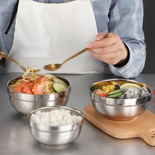 Fisden FI-SOUPBOWL-304SS-6P 6 Pack 18/8 Stainless Steel Bowl, Double Walled Insulated Soup Bowls thumb #5