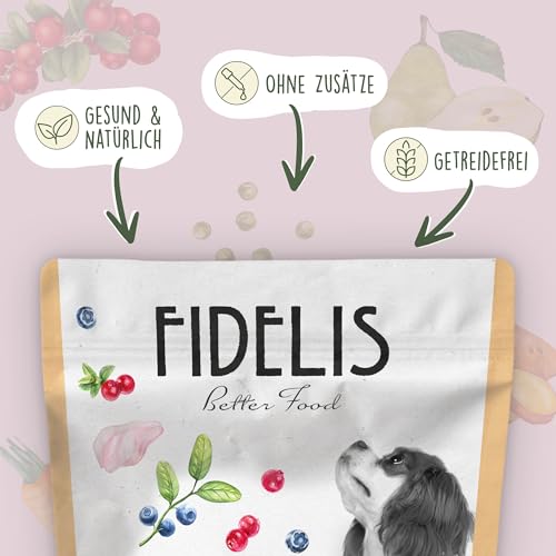 Fidelis – Trainingsknöchelchen Huhn mit Blaubeere und Kranbeere (100g Tütchen)