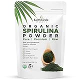 Organic Spirulina Powder, Kosher, Raw and Non-Irradiated | Pure Vegan Protein | Premium Energy Superfood, High in Amino Acids and Antioxidants - 8oz