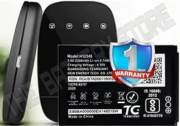 Image of Original H12348 Battery For Jio Wifi Battery H-12348 Reliance Jio Wifi Dongle /Airtel Wifi / M2S Fi 2 / Wireless Router 4G Fi2 / M2 Hot Spot Battery With 1 Year Warranty****(A032)