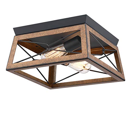 Wisbeam Semi Flush Mount Ceiling Light Fixture, 2-Light E26 Medium Base, Metal Housing, Etl Rated, Bulbs Not Included #TOP7