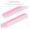 3-Piece Carbon Fiber Salon Hairdressing Comb Set for Men and Women - Fine Cutting Comb (Pink, Blue, Purple)