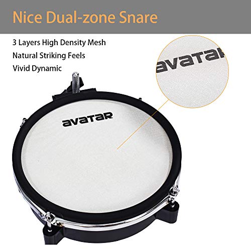 Hxw Sd61-5 Electric Drum Set Electronic Mesh Kit, With 447 Sounds, 50 Kits, Dual-Zone Snare And Cymbal With Choke, Rubber Kick Tower #TOP3