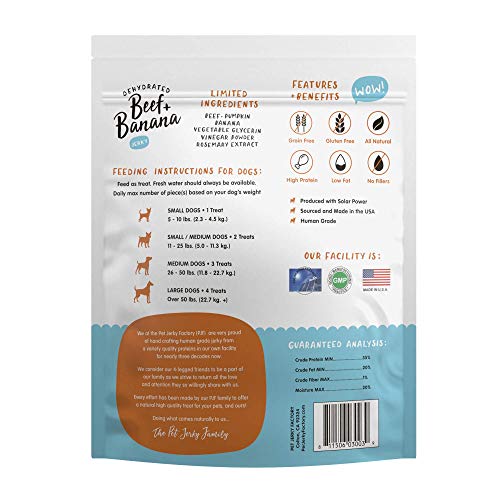Pet Jerky Factory Premium Dog Treats | 100% Human Grade | USA Made | Grain Free | Beef and Banana, 12 oz. - Image 2