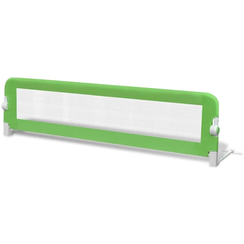 Kleinkind Bettschutzgitter 2 Stück Grün 150x42 cm, Polyestergewebe und Metallschlauch, für Kinderbett und Elternbett, Rausfallschutz und Absturzsicherung im Schlafzimmer und Reisebett