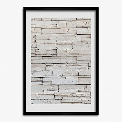 Cadre en bois MDF 50x70 cm design moderne mur de pierre haute qualité