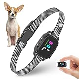 RICIVI Anti-Bark Collar for Small Dogs, No Shock Anti Barking Collars with 7 Sensitivities, 3 Adjustable Modes Beep & Vibration, IP67 Waterproof - Effective & Humane, Premium Black