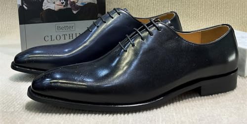 Santimon Men’s Oxfords Formal Dress Shoes - Leather Lace Up Business Shoes with Classic Cap Toe for Wedding Office Work3