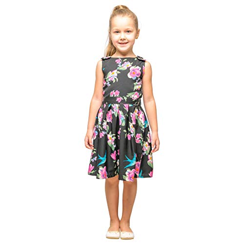 Miss Lavish London Baby Girls Casual Dress Shoulder Bow Kids Summer Party Sleeveless Dresses 3–12 Years