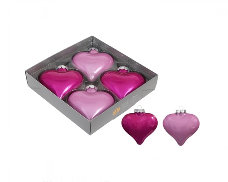 Lot de 64 boules de Noël rose vieilli rose mat brillant en poudre rose rose rose brillant boules de Noël boules en verre ot308 Décoration d'arbre de Noël Boules en verre Sapin de Noël