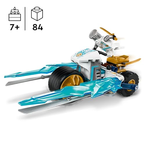 NINJAGO Moto di Ghiaccio di Zane, Veicolo Giocattolo con Lame Mobili, Gioco d'Azione per Bambini e Bambine 7 Anni con 1 Minifigure Ninja di Eroe, Piccola Idea Regalo di Compleanno 71816 - Lego - Immagine 3