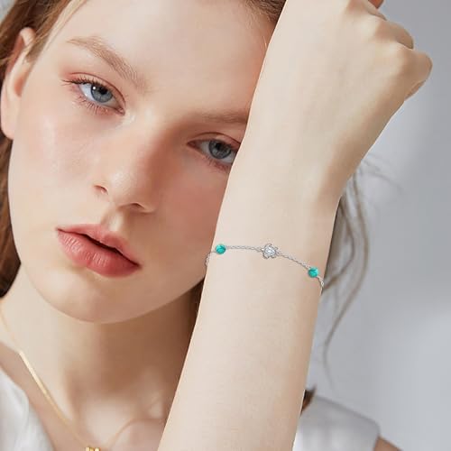 Image of Ladytree Bracelet for Women 925 Sterling Silver Cute Flying Bat /Blue Jay /Turtle /Bunny /Stingary /Octopus Charm Adjustable Bracelet Ocean Jewelry Gifts for Teen Girls Mother Wife Daughter Family