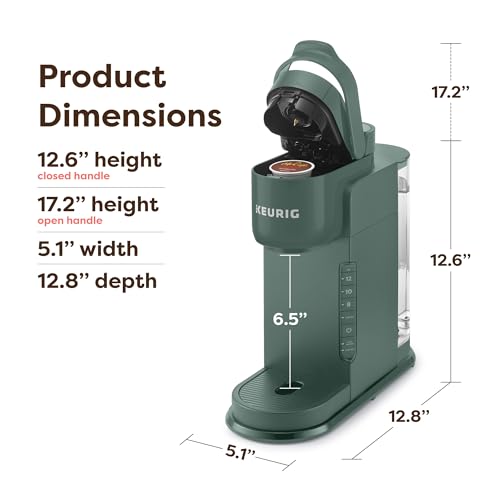 Image of Keurig K-Express Single Serve K-Cup Pod Coffee Maker, 3 Brew Sizes, Strong Button Feature, 42oz Removable Reservoir, Evergreen