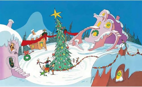 7x5ft Welcome to Whoville Backdrop Snow Winter Whoville Christmas Banner Christmas Village Party Photography Background Xmas Birthday Baby Shower Party Supplies Decoration