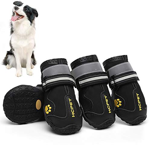 Chaussures pour chiens imperméables grises taille 7 protège-pattes antidérapant