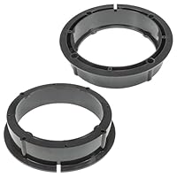 tomzz Audio 2857-001 Lautsprecherringe Adapter Halterungen kompatibel mit VW Golf 4 Passat 3B BG Polo 9N Audi A2 Seat Leon Toledo Skoda Fabia 165mm DIN Lautsprecher Paar