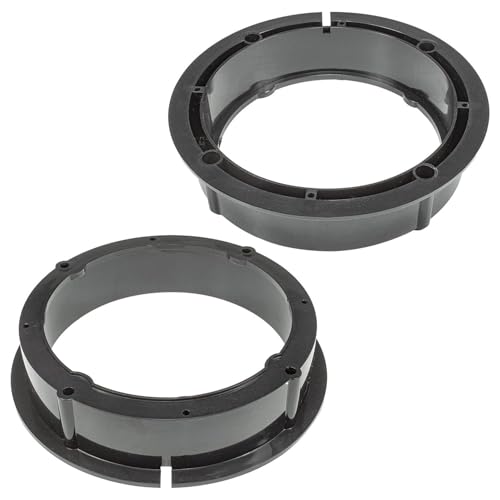 tomzz Audio 2857-001 Lautsprecherringe Adapter Halterungen kompatibel mit VW Golf 4 Passat 3B BG Polo 9N Audi A2 Seat Leon Toledo Skoda Fabia 165mm DIN Lautsprecher Paar