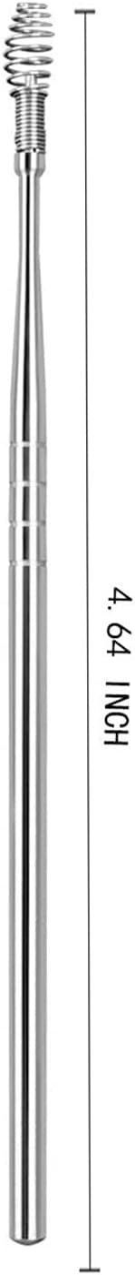 2PCS Stainless Steel Ear Pick Curette Earwax Remover Spring Earpick Ears