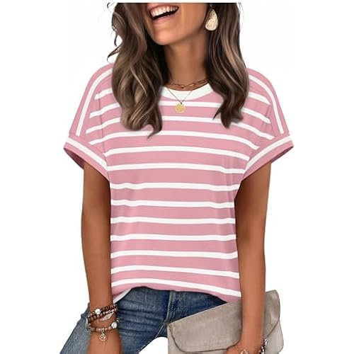 Womens Tops Short Sleeve Shirts Summer Outfits 2026 Spring Dressy Casual Clothes Clothing
