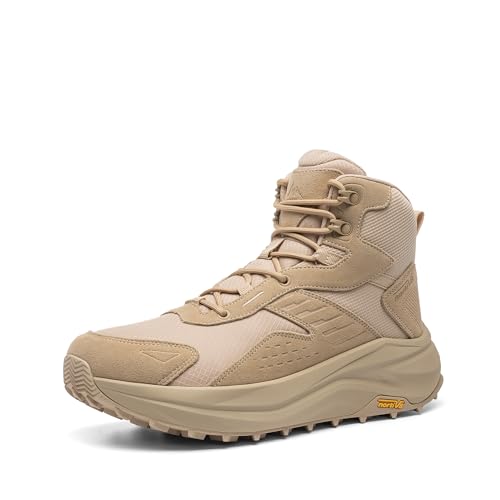 NORTIV 8 Men's Wide Toe Box Hiking Boots Low Drop Waterproof Outdoor Trekking Camping Shoes Katahdin 8.5 Sand