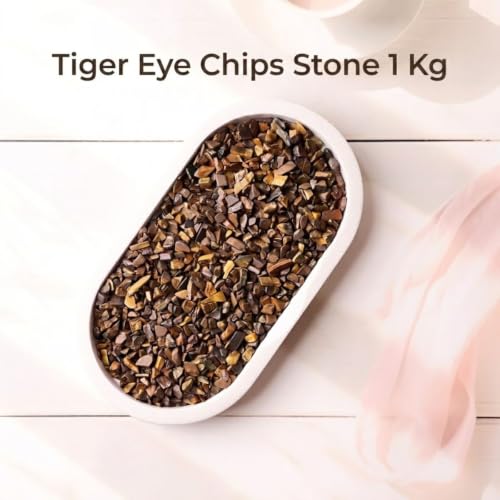 Image of Reiki Crystal Tigers Eye Chips Stone for Vastu Natural Tigers Eye Crystal Chips for Aquarium Home Decor Garden Table Decor Stones Pebble Reiki Gemstones 1 Kg