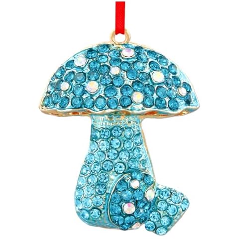 WhatSign Mushroom Christmas Ornaments - Metal Mushroom Ornaments for Christmas Tree Unique Mushroom Decor Mushroom Christmas Tree Keepsake Ornaments Mushroom Gifts for Kids Girls Women Cover