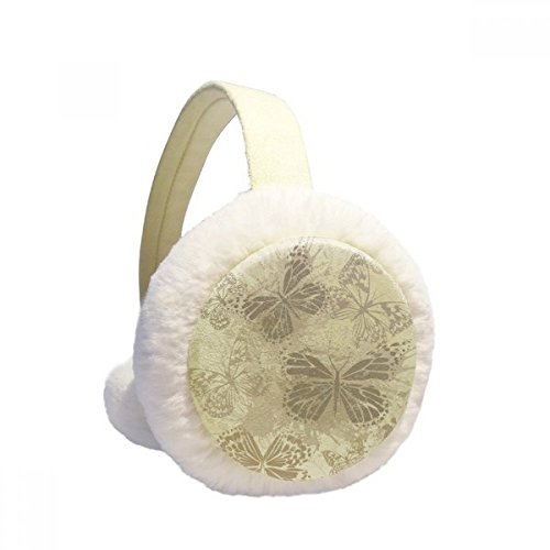 Orejeras de invierno grises plegables de felpa de mariposa orejeras unisex orejas