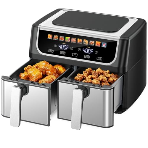 OLIXIS Dual Basket Air Fryer with 10 Presets