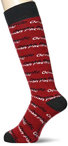 [オーシャンパシフィック] メンズロゴ総柄ソックス 530944 メンズ RED 日本 F (FREE サイズ)