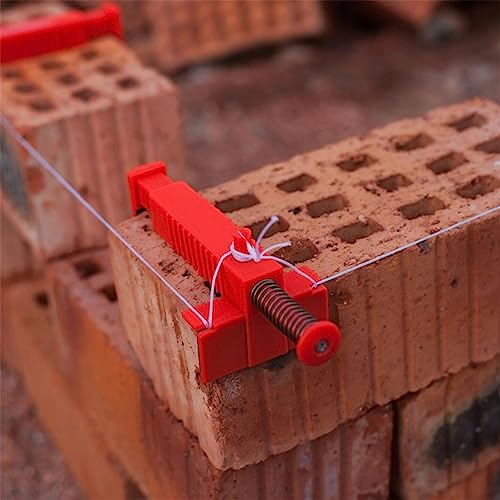 Géneric 2 PCS Brick Line Runner Wire Drawer Bricklaying Tool Bricklaying Clamps Corner Blocks Bricklayers para Construcción miniatura 2