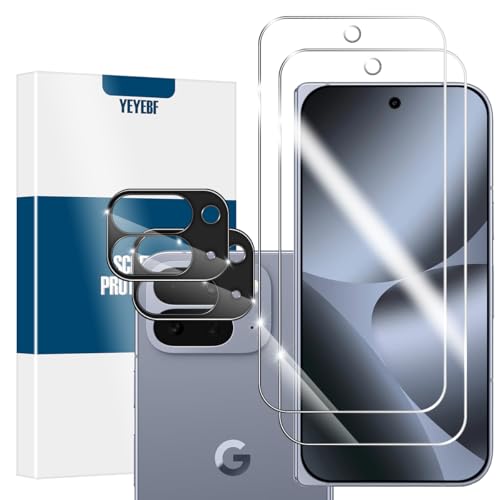 YEYEBF Screen Protector for Google Pixel 10 Pro Fold & Camera Lens Protectors [2+2 Pack] [Ultrasonic Fingerprint Unlock] [Case Friendly] [Bubble-Free] Tempered Glass For Pixel 10 Pro Fold