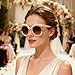 COTIA Square Pearl Sunglasses for Women Luxury Vintage Oversize Round Sun Glasses Party Festival Bling Sunglasses (beige)