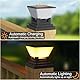 ACMHNC 2 Stück Solar Pfostenkappe 7x7 8x8 9x9 10x10 Solar Pfostenleuchte, IP65 Wasserdicht Solarleuchte Garten Zaunpfosten Lampe,1500mAh Akku, 10 Std, 3 Lichtmodi, für Hölzerne, Pfosten, Zaun, Patio