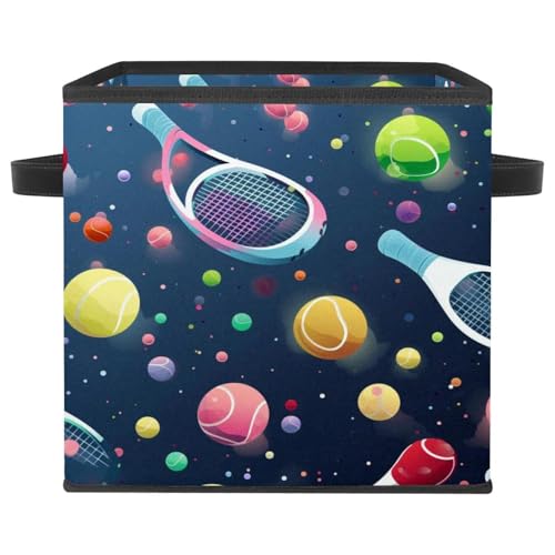 Boîte de rangement pour raquettes de tennis pliable cube