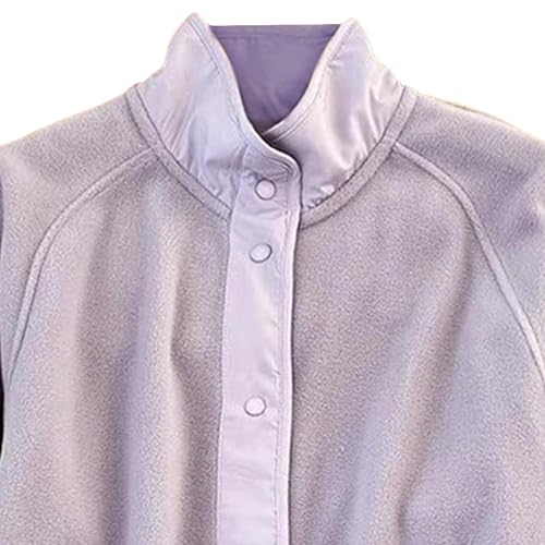 Women's Sherpa Jackets Oversized Stand Collar Fleece Button Jacket Winter Warm Fuzzy Casual Cardigan Coat With Pockets2