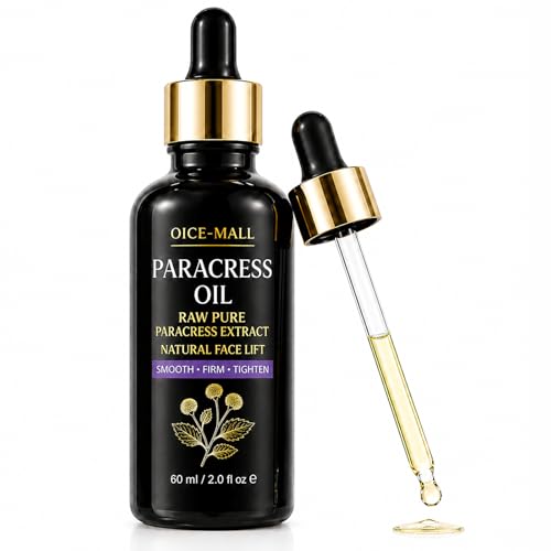 OICE-MALL Organic Paracress Facial Oil Lightweight Face Oil Moisturizer with Paracress Extract Helps Improve Look of Fine Lines & Firmness for Gua Sha Facial Massage & Radiant Glow 2 fl oz