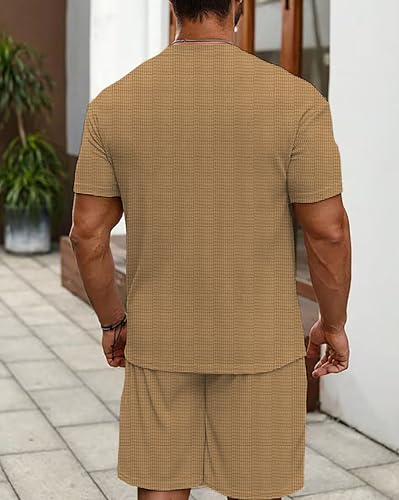 Image of Vogaan Men's T-Shirt and Shorts Set | Top & Shorts Night Suits Set | Night Wear for Men