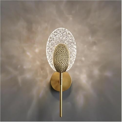 Applique murale ovale LED 5W en cuivre et acrylique pour le design épuré de votre salon