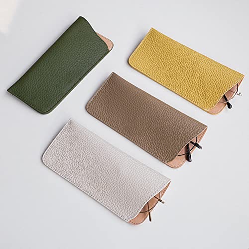 Image of K Luxury Women's Eyeglass Case Leather Soft Holder Pocket Cases Slim Travel Pouch for Sunglasses Eyeglasses Readers