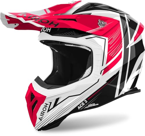 Image of Airoh Aviator Ace 2 Engine Motocross Helmet, red/black/white, XL (61)