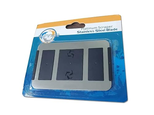 Image of Flipper Aquarium Algae Scraper Blades | Platinum Stainless Steel Blades for Scraper | Algae Remover for Fish Tank - Replacement Stainless Steel Blade for Glass Tanks - Aquarium Cleaner Blade Card