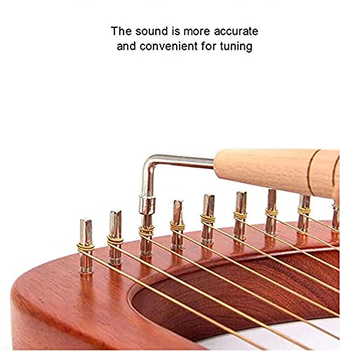 19-snarige lierharp, houten lierharp, mahoniehouten snaar gehumaniseerd ontwerp van de maanharpen met stemsleutel, voor… - Image 4