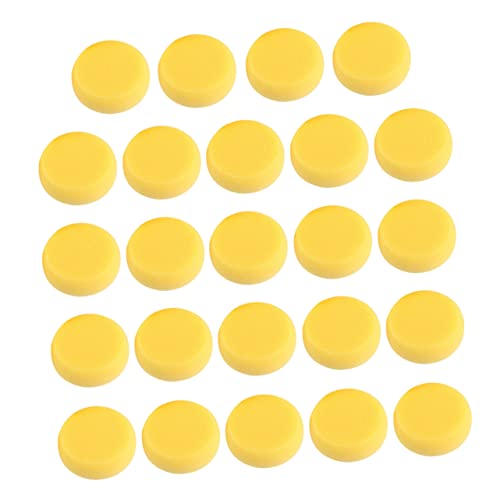 BEBEMOKO 1Set Round Yellow Artist Sponges for Painting Crafting Pottery Face Painting Soft Absorbent Easy to Clean for Various Creative Projects