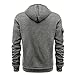 Mens Tactical Work Hoodies Long Sleeve Drawstring Hood 1/4 Zip Pullover High Neck Casual Fashion Sweatshirts Dark Gray
